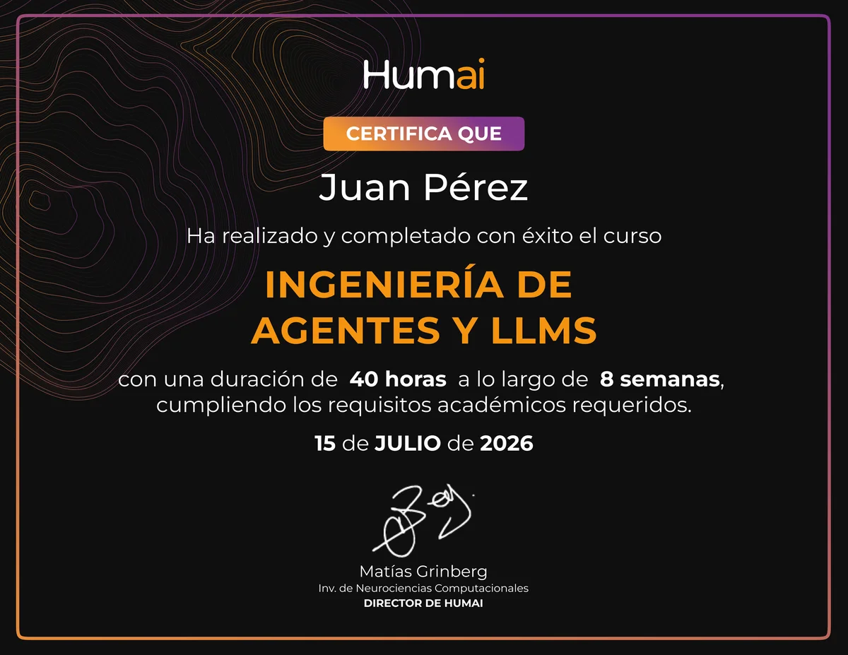 Certificado de finalización del curso